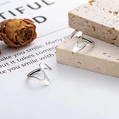 Boucles d'oreilles ondulées argent sterling, le cadeau mixte idéal