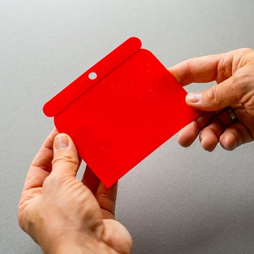 HELPMATE - Malerspachtel aus Kunststoff - 4 teiliger Flächenspachtelsatz für präzises Arbeiten - Karosseriespachtel - Hergestellt in Deutschland