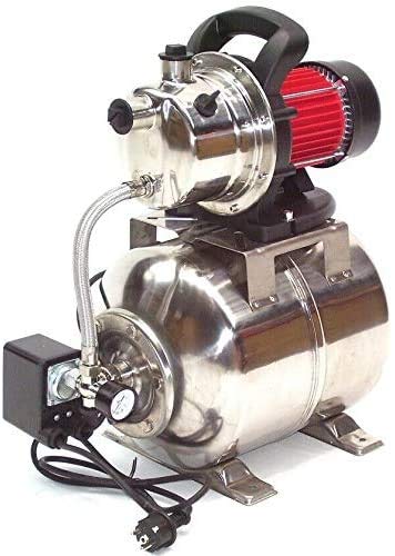 Edelstahl Hauswasserwerk 3800L Gartenpumpe Wasserpumpe Pumpe 44323 Bewässerung Edelstahl, Membrandruckbehälter,AWZ Druckkessel Membrankesse Ausdehnungsgefäß AWZ