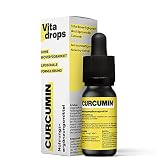 Curcumin Tropfen aus Kurkuma Extrakt | Hochdosiert & Laborgeprüft | Wasserlöslich | Liposomal | Hohe Bioverfügbarkeit | Wirksamer als Pulver & Kapseln | Natürlich | Vegan | 30ml