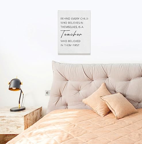 Behind Every Child Who is Believe in Themselves is a Teacher Canvas Wall Art Prints Decor for Home Classroom Teacher Office,Teacher Themed Paintings Art Decor 11x14 Inches,Teacher Appreciation Gifts - Image 5
