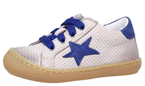 Dianetti Lauflernschuhe 9841 Italien Leder Grau Stern Blau, Schuhgröße:EUR 21
