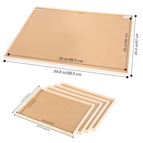 Lavievert 1500 Pieces Jigsaw Puzzle Table with 4 Drawers, Wooden Puzzle Plateau with Puzzle Mat Set and Smooth Surface, Portable Puzzle Board for Adults and Kids