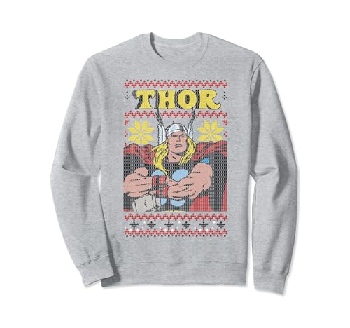 Marvel Christmas Vintage Thor Ugly Sweater Sweatshirt