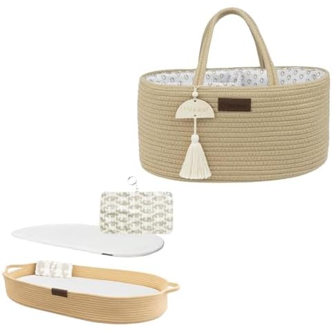 Yunioo Diaper Caddy with Basket Cover