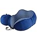Luxsure - Morbido cuscino da viaggio in memory foam e cotone - A forma di U - Cuscino cervicale per adulti e bambini - Per aereo, treno, auto, ufficio o campeggio - Non gonfiabile Blu