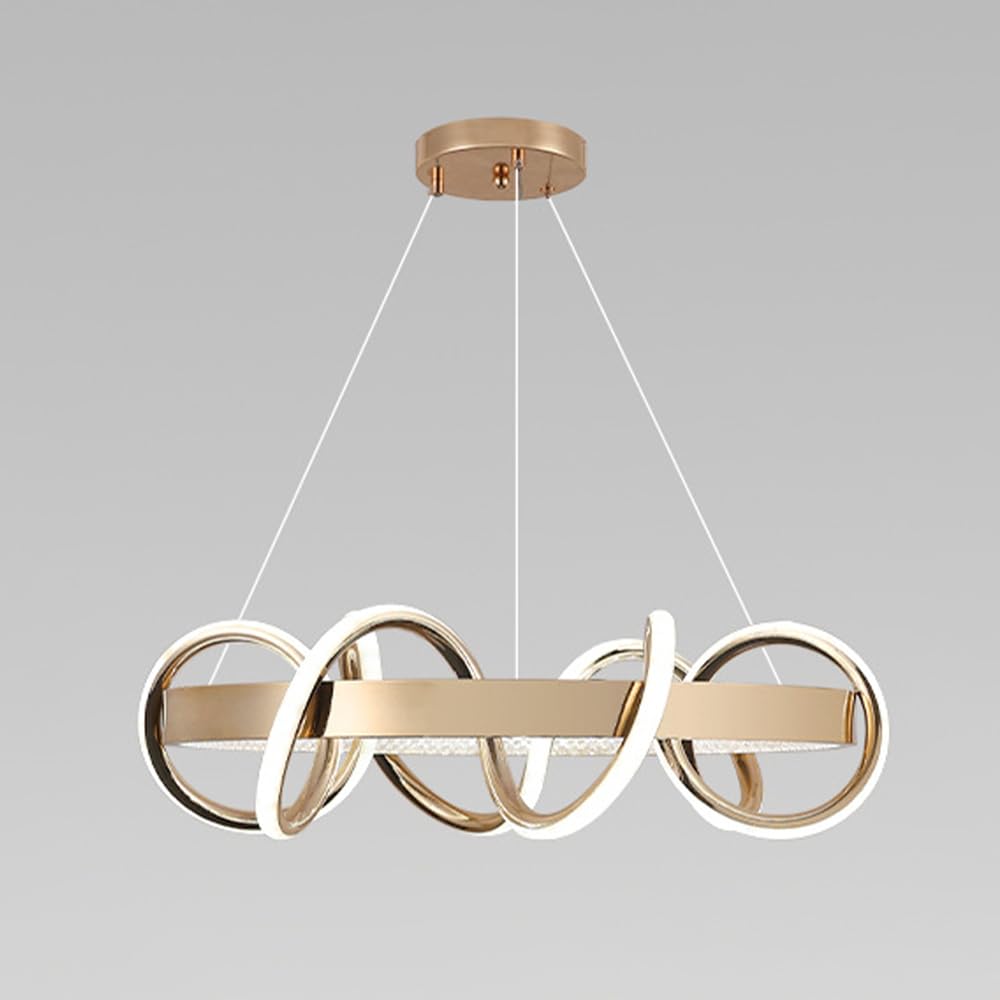 Plafonnier Minimalist Contre Le Manque De Clarté : Suspension Linéaire Dorée LED 3 Modes