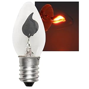 McShine Decoratief decoratief effect gloeilamp, flikkerende kaars, E14, 230V, 3W, decoratieve lamp voor feestelijke decoraties zoals in de lichtkrans