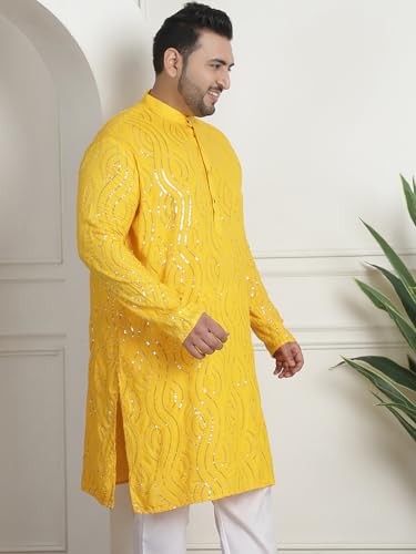 Image of SOJANYA(Since 1958 Cotton Regular Fit Plus Size Ethnic Long Kurta for Navratri & Indian Festivals