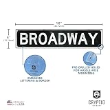 Broadway Metal Sign 18x4 - Embossed Vintage Aluminum Retro New York City Wall Art for Home, Office, Bar, or Theater Room Decor – Broadway Gifts