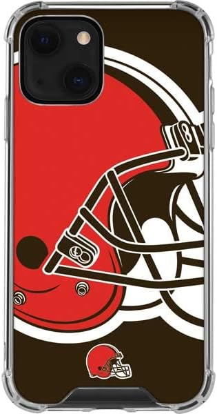 Skinit Clear Phone Case Compatible with iPhone 13 Mini - Officially Licensed NFL Cleveland Browns Large Logo Design