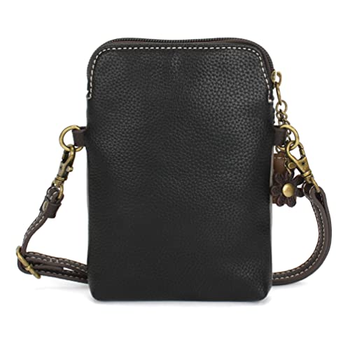 Image of CHALA Dog Collection Cell Phone Crossbody Purse-Women PU Leather /Canvas Multicolor Handbag with Adjustable Strap