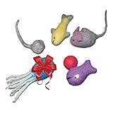 Juccini Felt Cat Toys - Assorted Pack of 6 Toys - Handmade Organic New Zealand Wool Toys for Cats - Eco Friendly Choice for Pets (Assorted Variety)