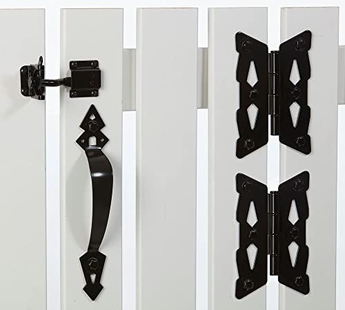 National Hardware N109-300 V8418 Decorative Butterfly Hinge Gate Kit In Black #TOP5