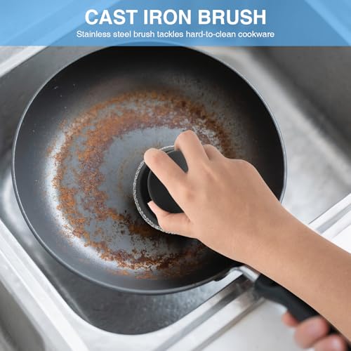 image for SEFONE Cast Iron Scrubber Cleaner, Chainmail Scrubber for Cast Iron Pa