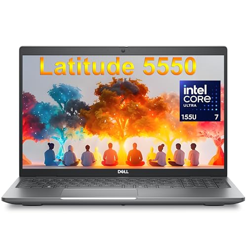 Dell Latitude 5550 5000 15.6' FHD Business AI Laptop, Intel Ultra 7 155U (12 Core, up to 4.8GHz), 32GB DDR5 RAM, 1TB PCIe SSD, WiFi 6, BT 5.3, Backlit Keyboard, Fingerprint Reader, Windows 11 Pro