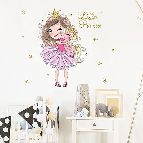 Vinilo decorativo Princesa para habitación de niñas miniatura 3