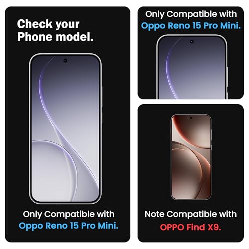 Image of FIRST MART Tempered Glass for Oppo Reno 15 Pro Mini, 9H 0.3 mm Full-Glue Screen Protector with Cable Protector, 3D Edge-to-Edge, HD Clear, Case-Friendly, Black, Pack of 1