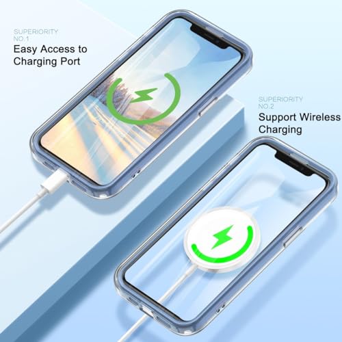 Coque iPhone 12 Pro Max transparente et intégrale fine couleur bleu - 2