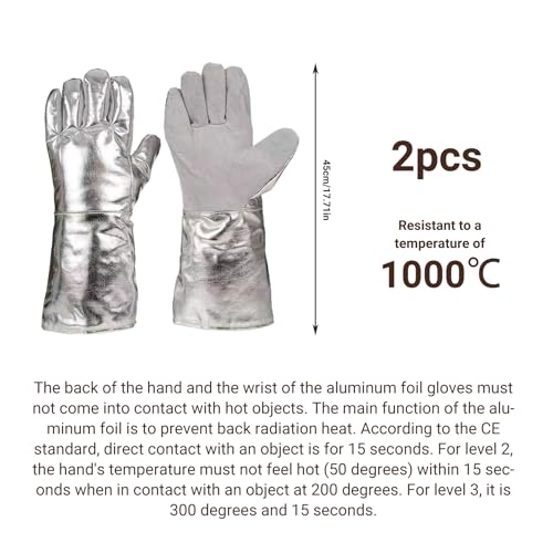 Gants de four en tissu papier d'aluminium imperméables pour la cuisson - 3