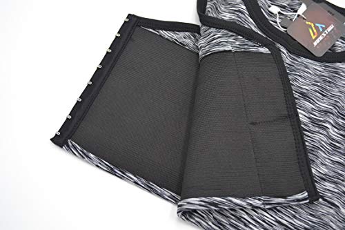 BaronHong Tomboy Trans Lesbian Cotton Chest Binder Plus Size Short Tank Top with Stronger Elastic Band(LightGray,S)