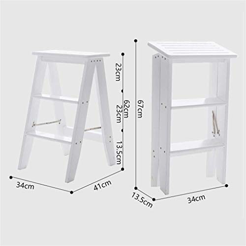 Silla plegable de madera maciza DASHADAO para evitar caídas y ganar espacio 3