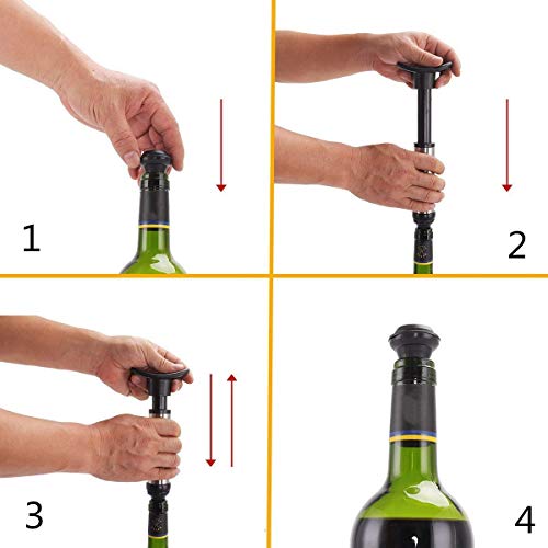 The Original Wine Saver met 2 vacuümflessluitingen - zwart - Image 6