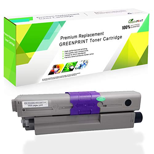 Cartucho de tóner Compatible Oki MC363 C332 C332dn MC363dn C332dnw MC363dnw Negro 46508712 GREENPRINT 3500 páginas para Negro para Impresoras láser a Color OKIDATA C332dn MC363dn
