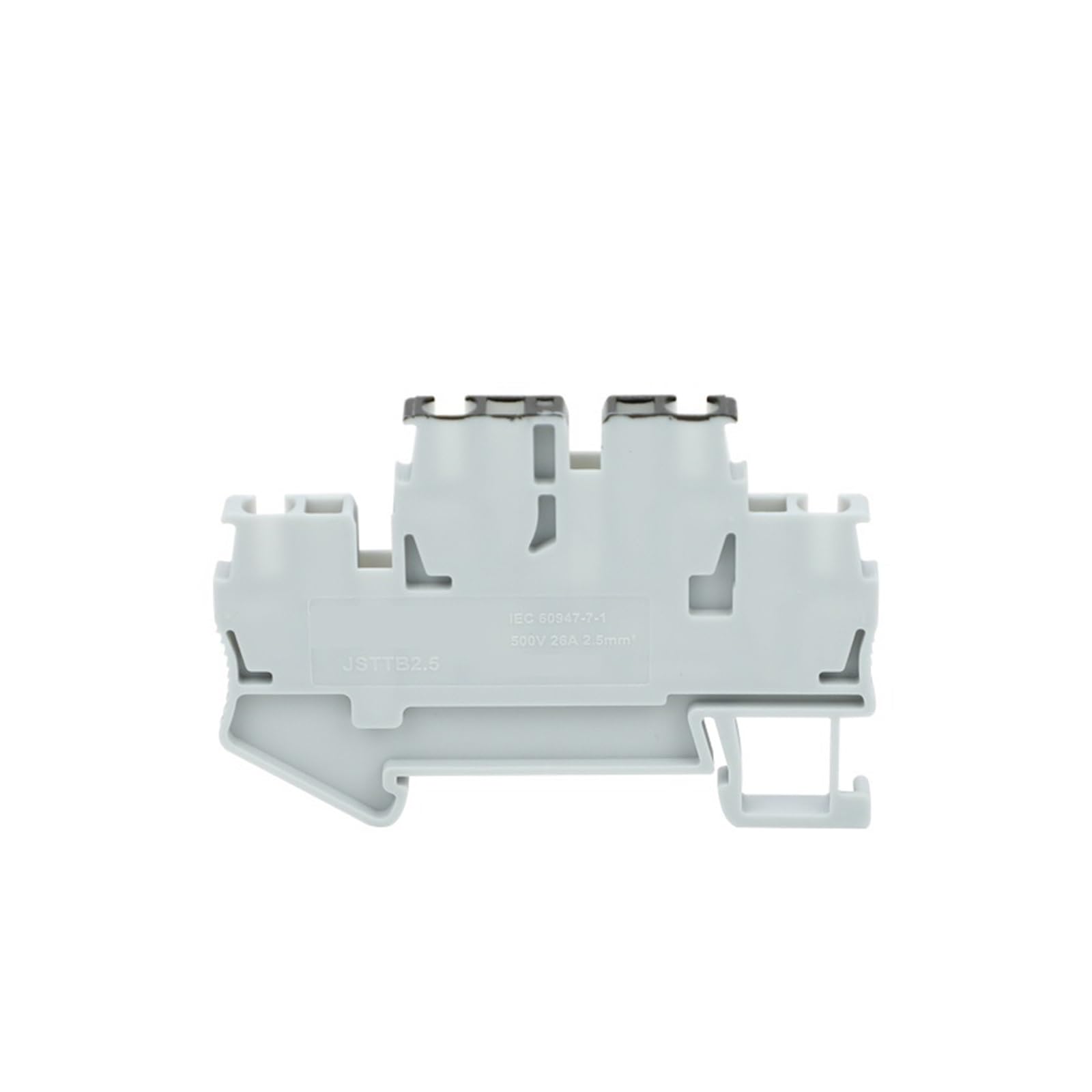 STTB 2.5-PV Morsettiera a doppio livello Collegamento equipotenziale Connettore a molla for guida DIN da 2,5 mm² STTB2.5-PV elettrico(STTB2.5-PV Grey)
