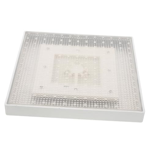 DIYEAH Cabezal de Ducha LED Cuadrado de 8 Pulgadas Rociador de Ducha Tipo Lluvia Abs Instalación para Baño Accesorio