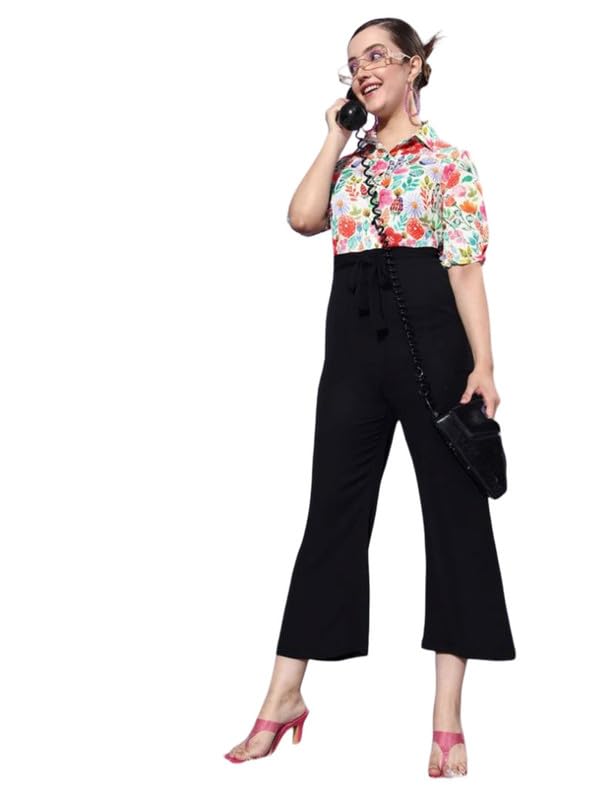 Tomar CreationWomen's Polyester Printed 3/4th Sleeve Jumpsuit (Multicolor, XL)-PID61811-picture-32
