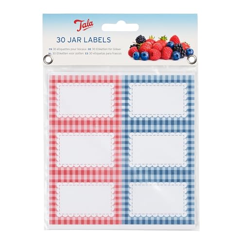 Tala Everyday Gingham Preserving Label Set Patterned Design