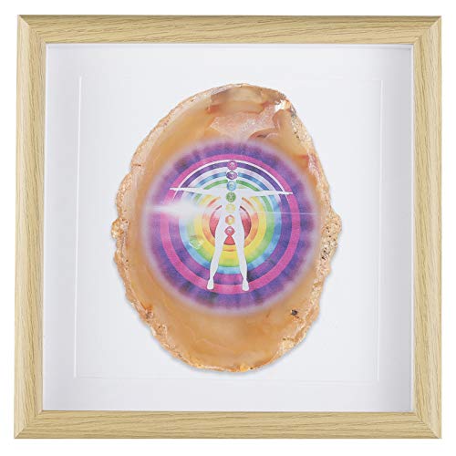 Cadre photo en agate de Chakra, le cadeau idéal en pierre de géode 22cm
