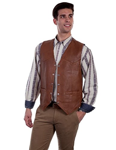Scully Leather Vest Tan LG