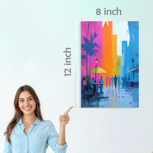 Image of SiddArtify Abstract Landscape Wall Art Prints Set - Modern Art Poster Decor for Living Room Bedroom Office - 8x12 Sticker Pack of 6