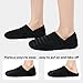 XIHALOOK Mens Fuzzy Fleece House Shoes Soft Slipper Rubber Sole Black Stripe, 10.5-11 Women/9-9.5 Men