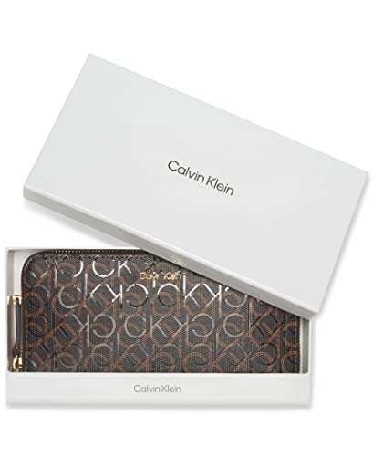 Calvin Klein Key Item Saffiano Continental Zip Around Wallet with Wristlet Strap2