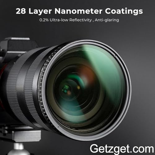 Image of GetZget 52mm Nd Filters Lens Compatible with iPhone 13 /14 / 15 & Plus, Vivo X90 Mobile Cover, DSLR Camera (ND2-ND400 Filter, 52mm)