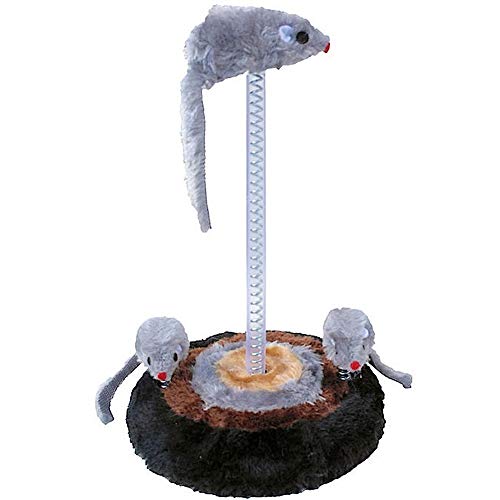 OISE ART STORE Trade Shop - Gioco per Gatto con 3 Topi 15 X 26 Cm Play Set Gatti Giochi Passatempo Animali