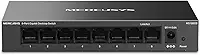 MS108GS: Switch Gigabit de 8 portas MERCUSYS, com auto negociação, Auto-MDI/MDIX, caixa metálica, economia de energia, instalação fácil, plug and play, sem necessidade de configuração.