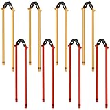 Nuanchu 8 Pcs Slingshot Replacement Band Sets Elastic Rubber Tubular Bands Heavy Pull Slingshot Bands Slingshot Replacement Tubing Sling Shot Tube for Hunting Catapult Outdoor Games, Yellow and Red