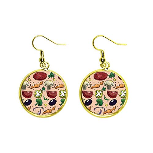 Pendientes de pizza originales el regalo perfecto de joyeria para mujer