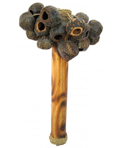 Maracas - A Unique Hand-Carved and Hand Painted Ramba or Tingkih Shaker Musical Instrument - (MRC-TI
