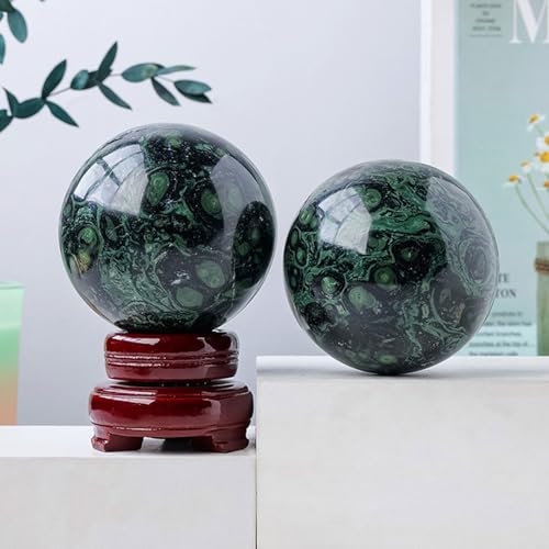 Boule de cristal en malachite naturelle pour feng shui et reiki 70-75mm