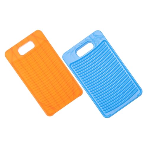 MOLUCKFU 2個吊り下げ式 滑り止め 洗濯板 プラスチック製 手洗い用 衣類洗浄ツール 旅行 キャンプ 持ち運び 収納便利 洗面台対応