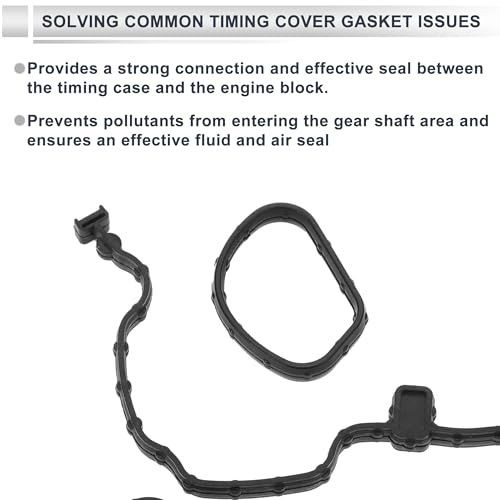 Image of Timing Cover Gasket for Chrysler for Dodge 3.6L V6 Long-lasting Sealing Chain Case Cover Gasket Kit No.68228480AA /68078604AA Rubber 1 Set