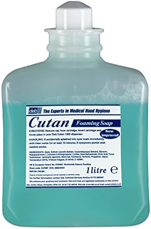Cutan DUCUF39P Foaming Soap Cartridge Refill, 1 L, Blue (Pack of 6) (Pack of 6)