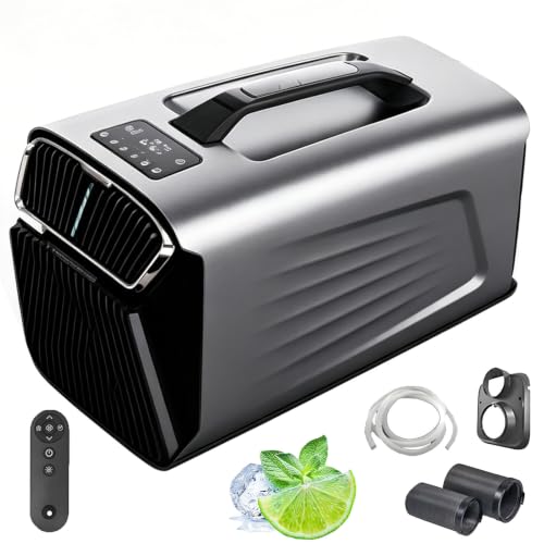 �|�[�^�u���L�����s���O�G�A�R�� ���j�b�g �e���g�p, 5200 BTU�G�A�R�� �����R���t��, 3�i�K����, 24���ԃ^�C�}�[, 150m3/h����, 4-in-1��p�t�@�� �����@�\ RV �L�����v �ƒ�p gray