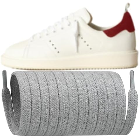 Endoto Sznurówki do Golden Goose Butów, 8MM Sznurowadła Zamiennik Sznurowadeł Zamienne Shoe Laces Replacement Shoelaces(Kolor:Szary,Rozmiar:81.3cm)