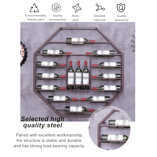 Étagère de présentation de vin en métal robuste et finitions soignées - 4